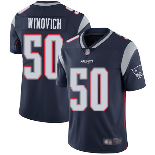 New England Patriots Football #50 Vapor Limited Navy Blue Men Chase Winovich Home NFL Jersey->youth nfl jersey->Youth Jersey